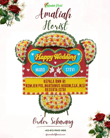 Papan Bunga Pernikahan Pangolombian